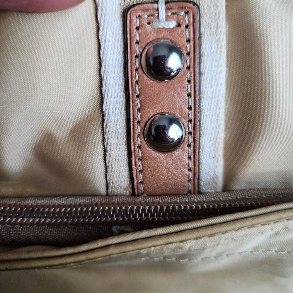 Coach Hampton Weekend Satin and Leather Small Tote Bag - Picture 15 of 16